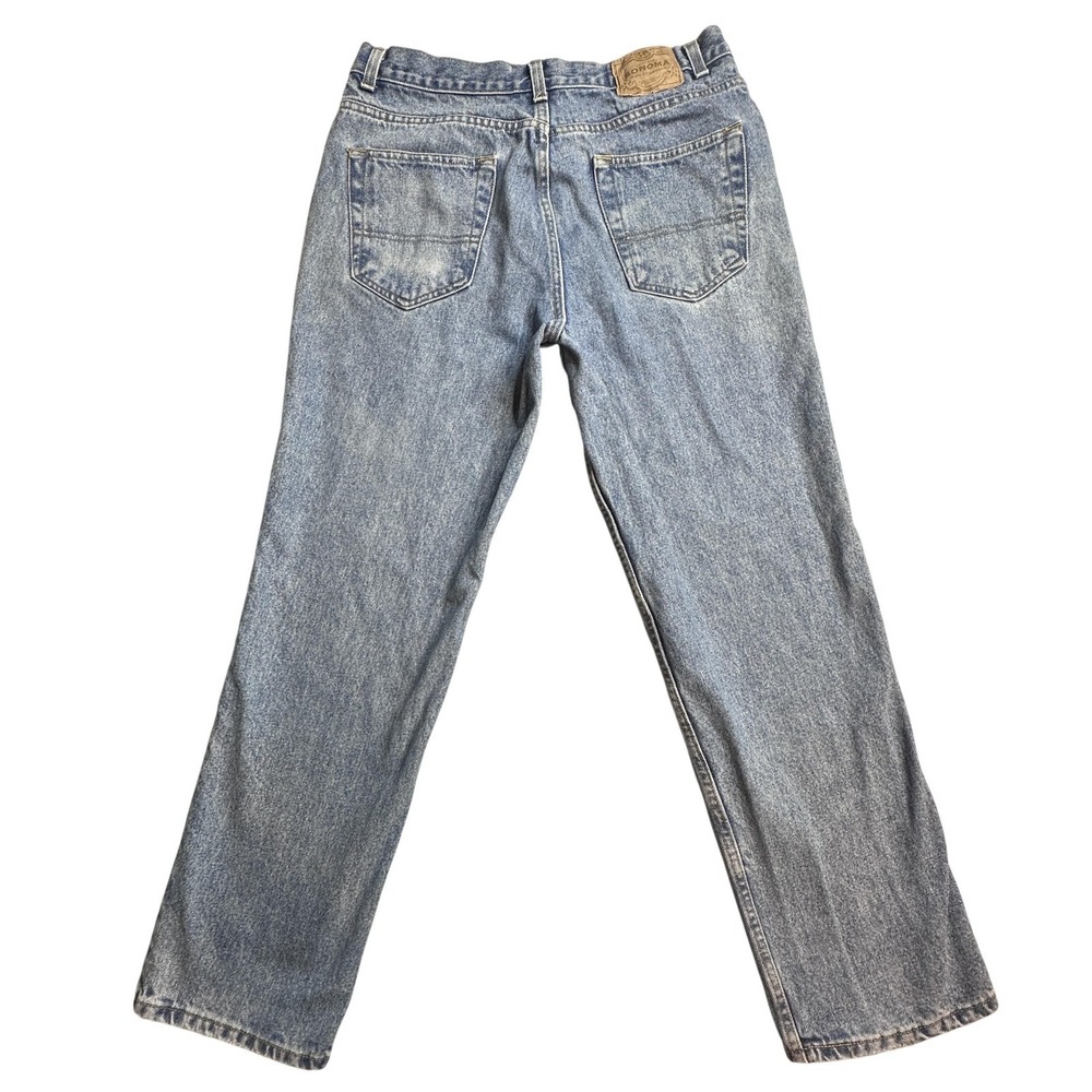 Vintage Sonoma Classic Jeans Mens 34x30 (33x29) Blue Medium Wash Straight Denim